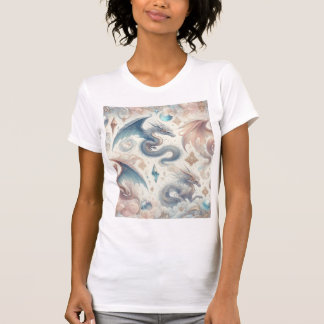 Pastel Ether Draken & Sterkristallen – Fantasie Ku T-shirt