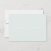 Pastel Eucalyptus Geometric Wedding RSVP Kaartje (Achterkant)