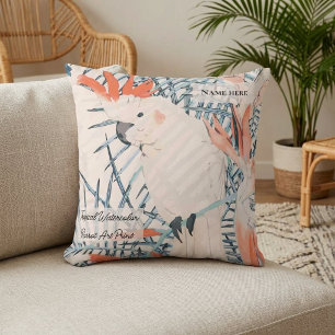Pastel Exotische Papegaai Decoratie Trendy Jungle Kussen