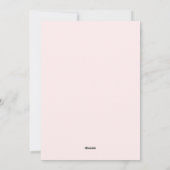 Pastel Faire-part de mariage de finesse Blush (Dos)