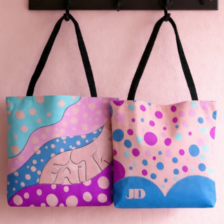 Pastel Faith Lettering Polka Dot Draagtas