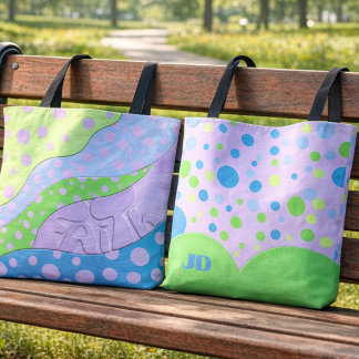 Pastel Faith Lettering Polka Dot Draagtas