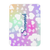Pastel Falling Hearts gepersonaliseerd Magneet (Verticaal)