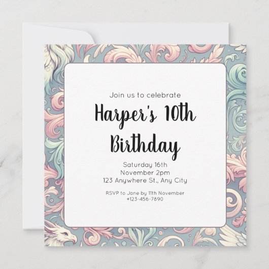 Pastel Fantasy Griffin (Achterkant)