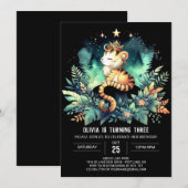 Pastel Fantasy Tijger Verjaardag Kaart (Voorkant / Achterkant)