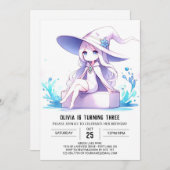 Pastel Fantasy Wizard Verjaardag Kaart (Voorkant / Achterkant)