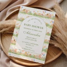 Pastel Farm Animals Garden Baby Shower