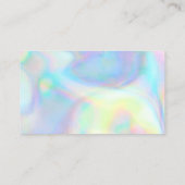 pastel faux holographe merci carte de visite (Dos)
