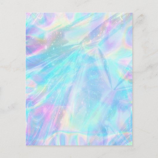 pastel FAUX holographic iridescent Flyer (Achterkant)