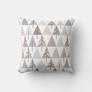  pastel feestelijke kerstboom patroon kussen