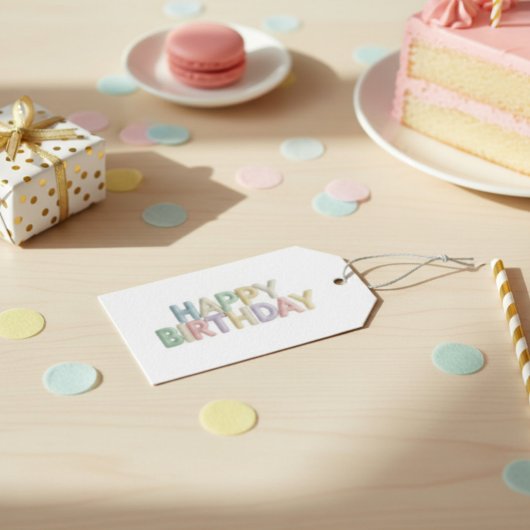Pastel Felt Letters Happy Birthday Cadeaulabel