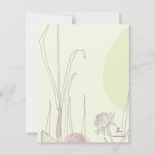 Pastel Fields Changement de lieu Faire-part (Dos)