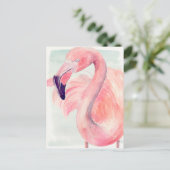 Pastel Flamingo Briefkaart (Staand voorkant)