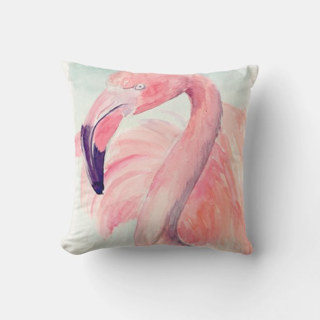 Pastel Flamingo Kussen (Voorkant)