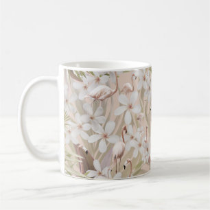 Pastel Flamingo Oerwoud Liefde #3 #tropisch #wand Koffiemok