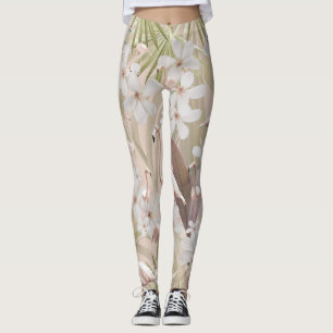 Pastel Flamingo Oerwoud Liefde #3 #tropisch #wand Leggings