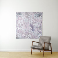 Pastel Flamingo Oerwoud Love 4 #kunst #tropisch