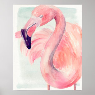 Pastel Flamingo Poster