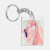 Pastel Flamingo Sleutelhanger (Voorkant Links)