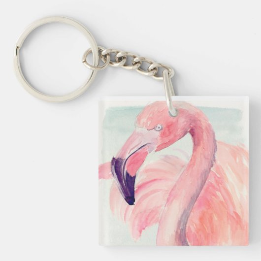 Pastel Flamingo Sleutelhanger (Voorkant)