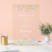 Pastel Fleur sauvage Baptême Bienvenue (Mariage)