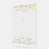 Pastel Fleur sauvage Baptême Bienvenue (Angle)