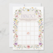 Pastel Fleur sauvage Bingo Fête des mariées Carte (Devant)
