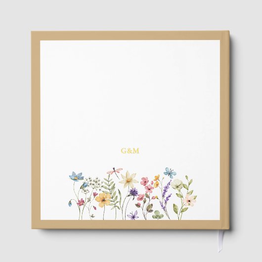 Pastel Fleur sauvage Mariage beige frontière (Verso)