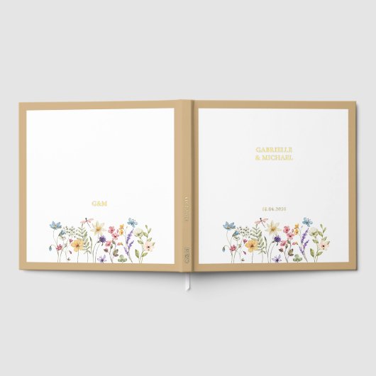 Pastel Fleur sauvage Mariage beige frontière (Complet)