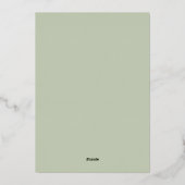 Pastel Fleur sauvage Mariage Foil Invitation (Verso)
