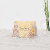 Pastel Fleur sauvage Meadow Grange Mariage carte d (Devant)