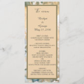 Pastel Fleur sauvage Meadow programme de mariage & (Devant)