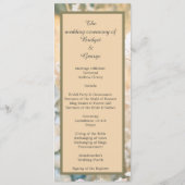 Pastel Fleur sauvage Meadow programme de mariage & (Dos)