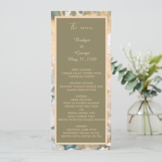 Pastel Fleur sauvage Meadow programme de mariage & (Debout devant)