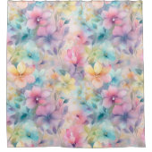 Pastel Fleurs Douche Rideau (Devant)