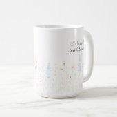 Pastel Fleurs sauvages Mug avec message personnali (Devant droit)