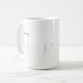 Pastel Fleurs sauvages Mug avec message personnali (Devant gauche)