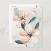 Pastel Flora in Stilte #097 Briefkaart (Voorkant / Achterkant)