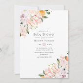 Pastel Floral Baby shower Kaart (Voorkant)