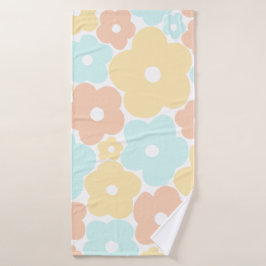 Pastel Floral Bad Handdoek