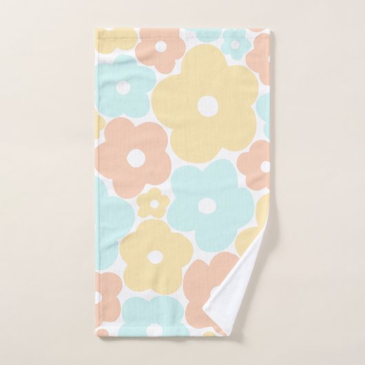 Pastel Floral Bad Handdoek (Handdoek)