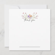 Pastel Floral Bedankt Notecard