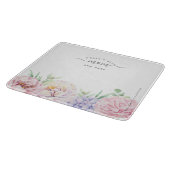 Pastel Floral | Beste mama en Chef ter wereld Snijplank (Hoek)