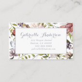 Pastel Floral Botanische Calling / Visitekaartje (Achterkant)