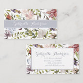 Pastel Floral Botanische Calling / Visitekaartje (Voorkant / Achterkant)