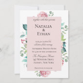 Pastel Floral Bouquet Faire-part de mariage (Devant)