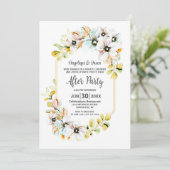 Pastel Floral bruiloft receptie Kaart (Staand voorkant)