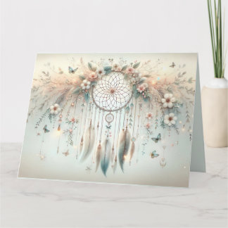 Pastel Floral Butterfly Dreamcatcher Kaart