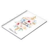 Pastel Floral Catholique Croix Foi Journal de priè (Côté gauche)