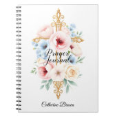 Pastel Floral Catholique Croix Foi Journal de priè (Devant)